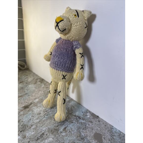 Knitted Cat Africa Impulse Marketing Fair Trade Stuffed‎ Animal 10 Inch Doll - Picture 2 of 8